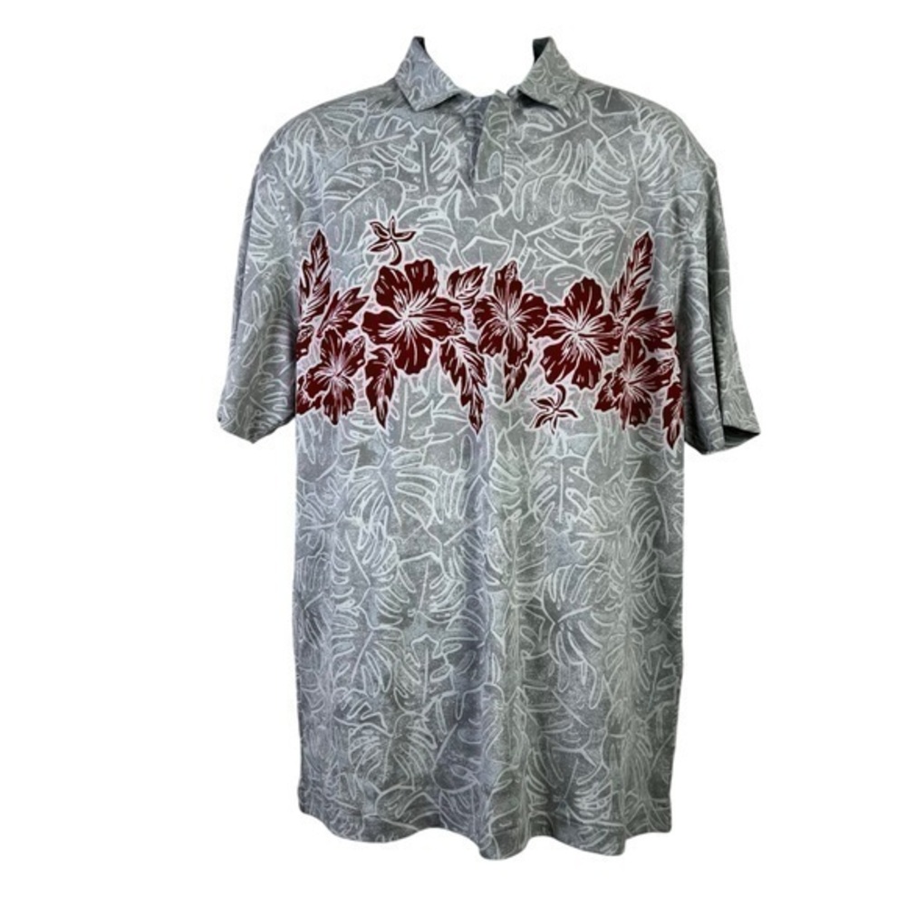 NWT Caribbean Men’s Tshirt pullover Button Neck Short sleeve Size L